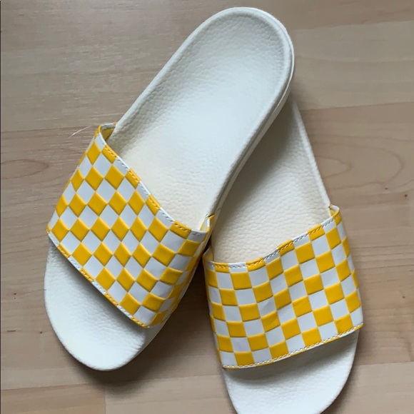 yellow vans slides